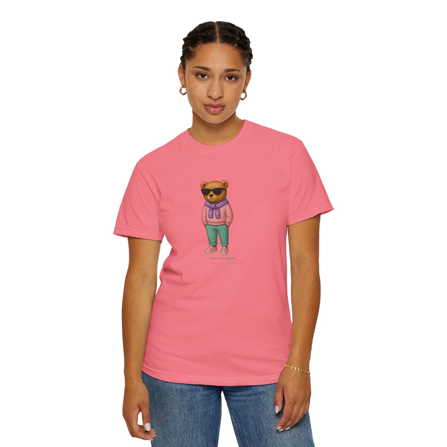 Unisex T-Shirt – Pink Hoodie Bear by My Keepsake