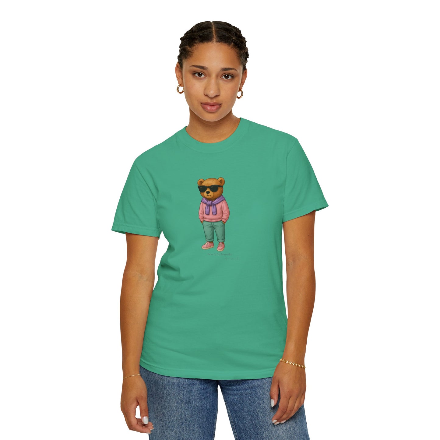 Unisex T-Shirt – Pink Hoodie Bear by My Keepsake
