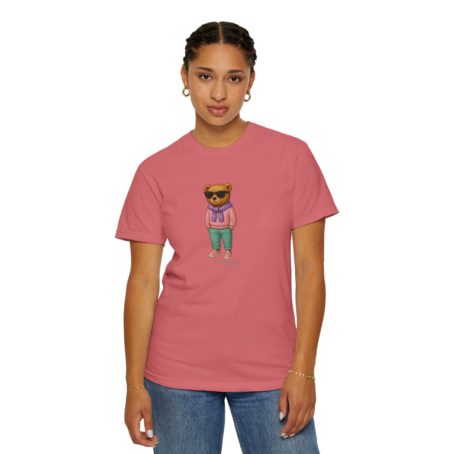 Unisex T-Shirt – Pink Hoodie Bear by My Keepsake