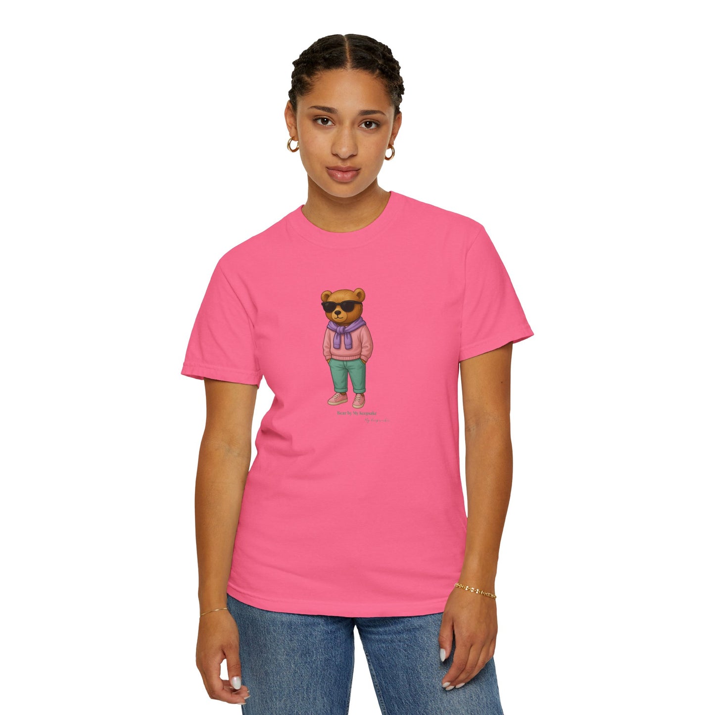 Unisex T-Shirt – Pink Hoodie Bear by My Keepsake