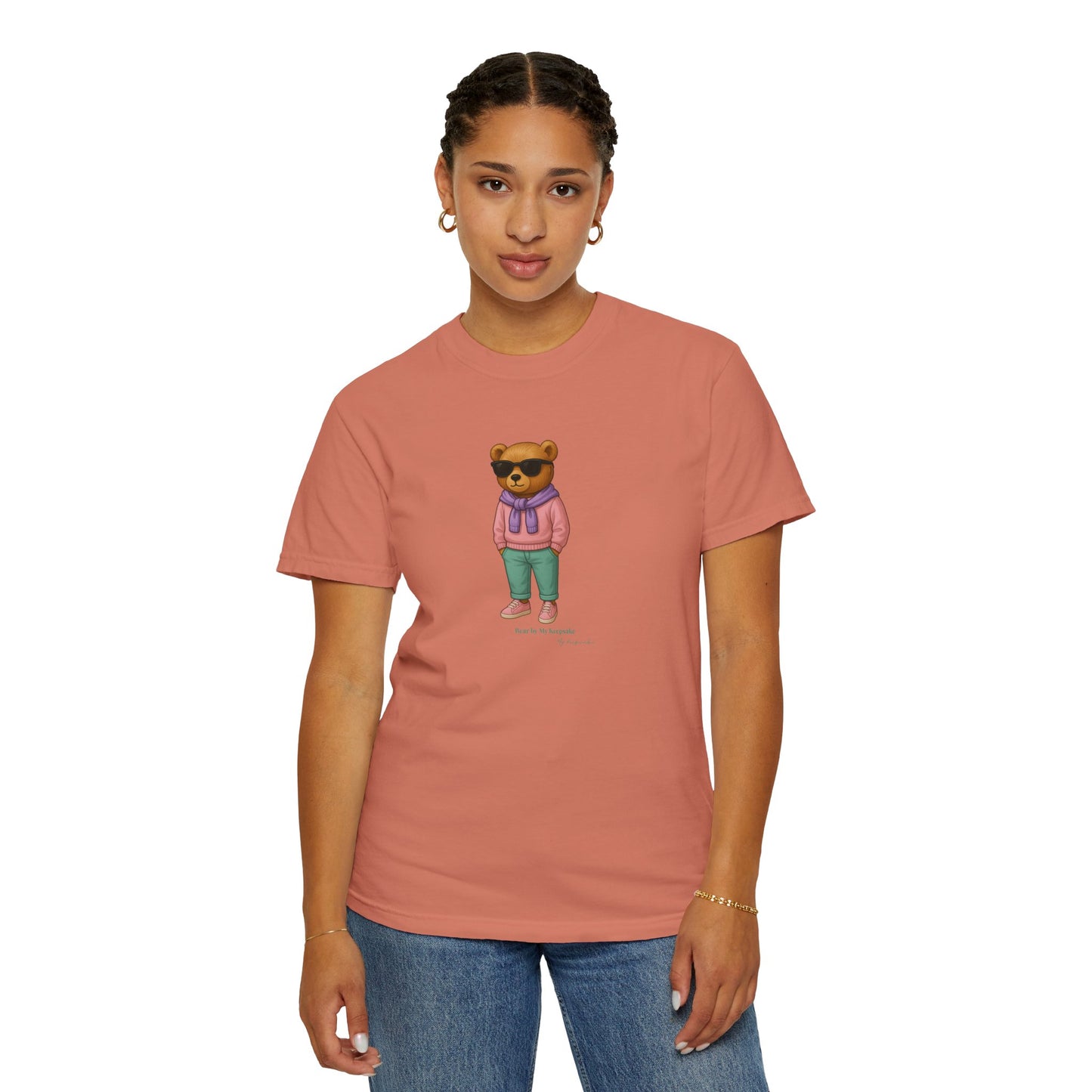 Unisex T-Shirt – Pink Hoodie Bear by My Keepsake