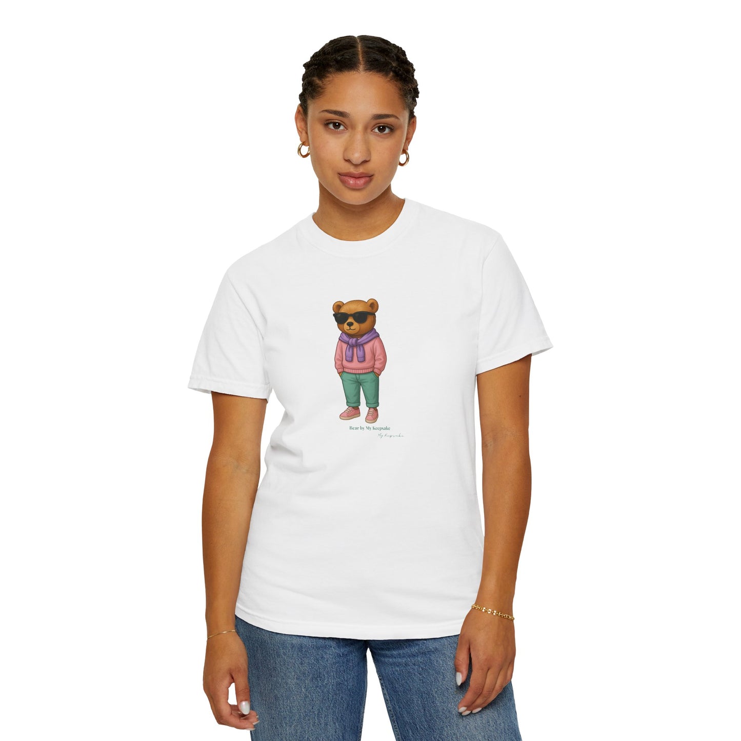 Unisex T-Shirt – Pink Hoodie Bear by My Keepsake