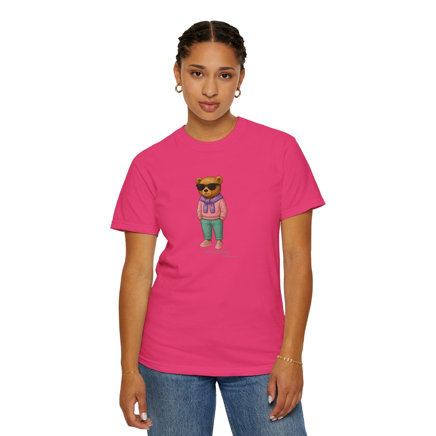 Unisex T-Shirt – Pink Hoodie Bear by My Keepsake