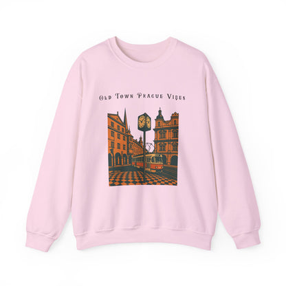 Prague Old Town Sweatshirt  Vintage Czech Republic Crewneck  Travel Souvenir Gift