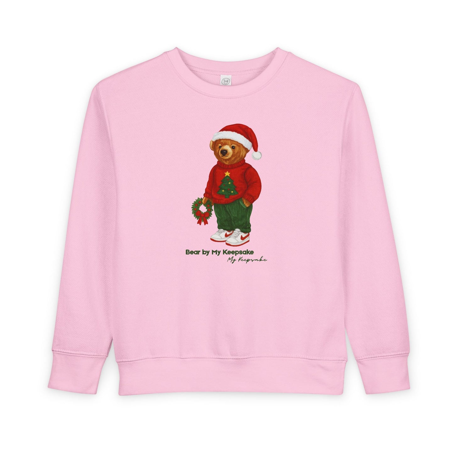 Cozy Christmas Bear Toddler Sweatshirt | Festive Holiday Gift for Kids, Santa Bear Design