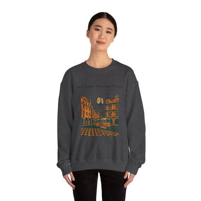 Prague Old Town Sweatshirt  Vintage Czech Republic Crewneck  Travel Souvenir Gift