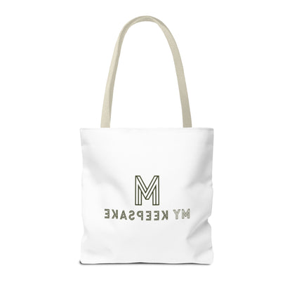 Tote Bag White  – Green Bear by My Keepsake