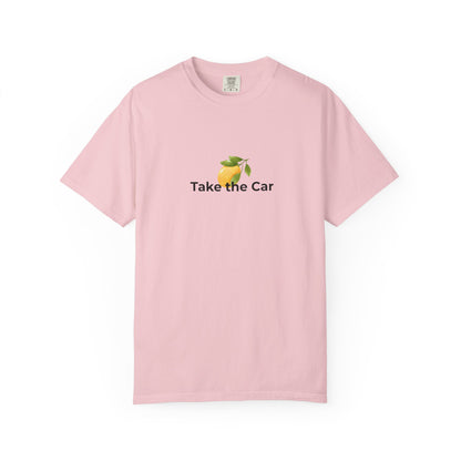 Lemon Tree Car T-Shirt – Vintage Green Graphic Garment-Dyed Tee