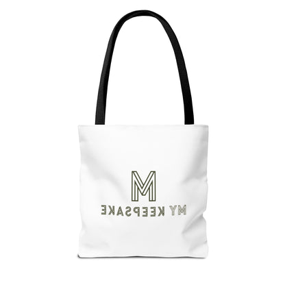 Tote Bag White  – Green Bear by My Keepsake