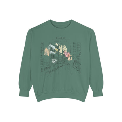 Prague Sketch Unisex Sweatshirt – Vintage City Illustration Crewneck