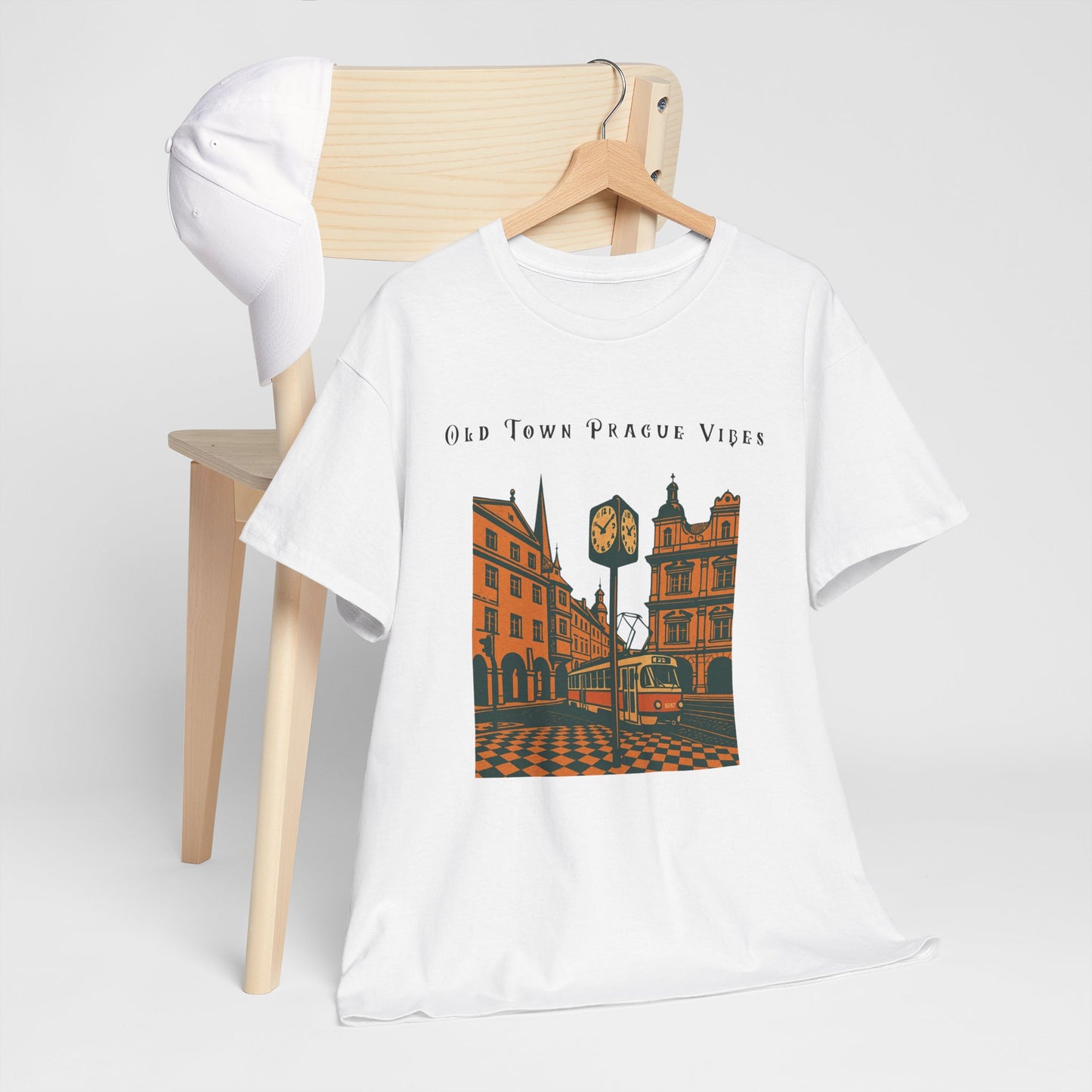 Vintage Prague Old Town Vibes T-Shirt  Travel Lover’s Graphic Tee