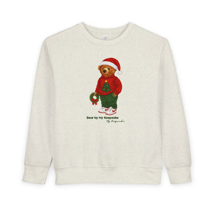 Cozy Christmas Bear Toddler Sweatshirt | Festive Holiday Gift for Kids, Santa Bear Design