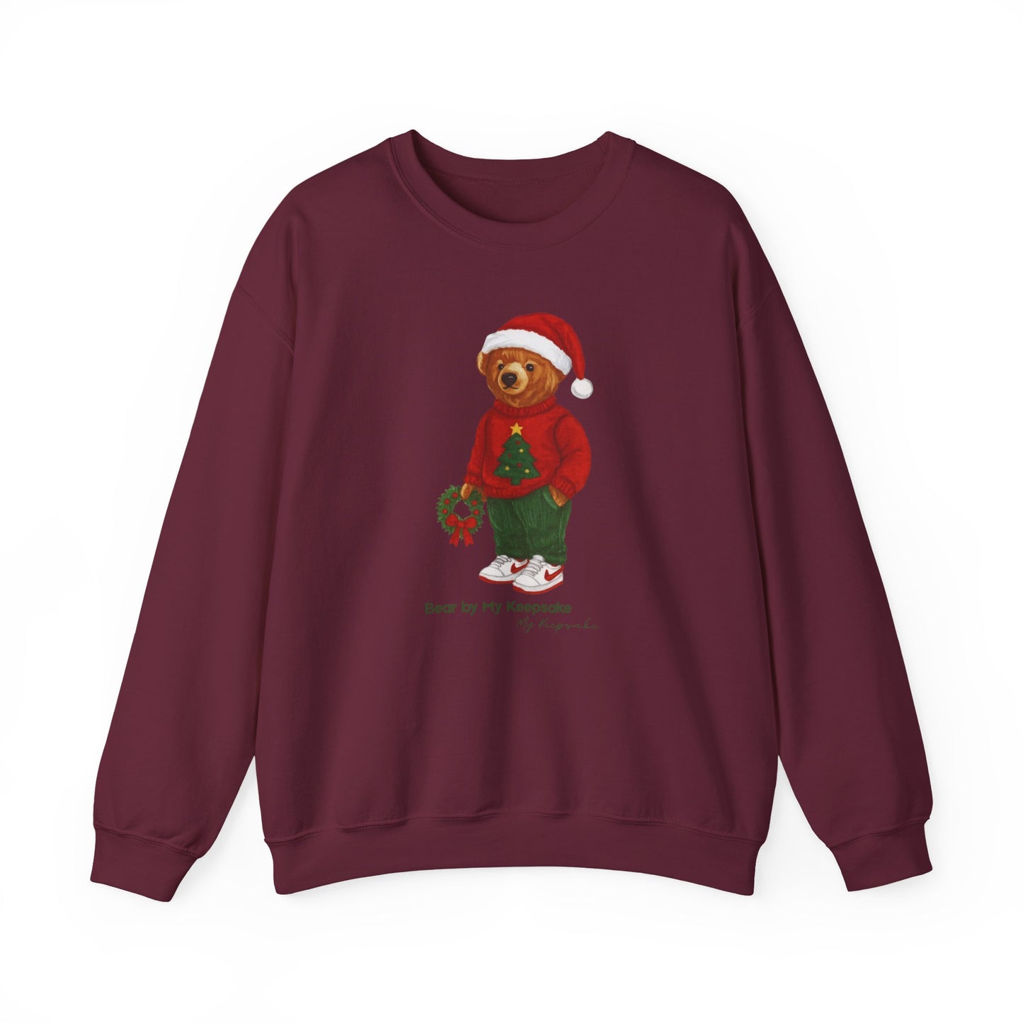 Cozy Christmas Bear Unisex Sweatshirt | Holiday Crewneck by My Keepsake