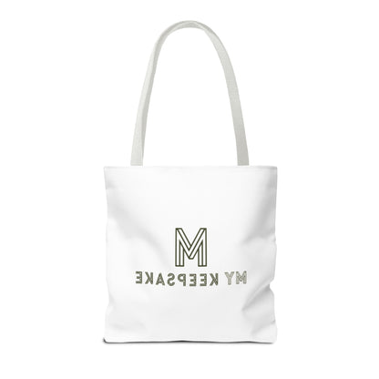 Tote Bag White  – Green Bear by My Keepsake