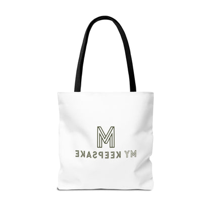 Tote Bag White  – Green Bear by My Keepsake