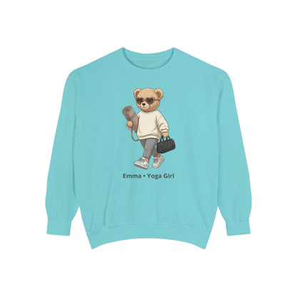 Personalized Yoga Bear Premium Sweatshirt – Custom Name Crewneck