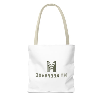 Tote Bag White  – Green Bear by My Keepsake