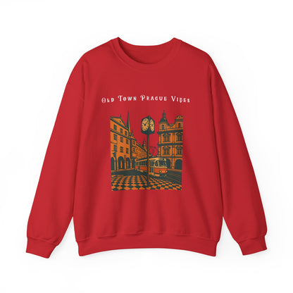 Prague Old Town Sweatshirt  Vintage Czech Republic Crewneck  Travel Souvenir Gift