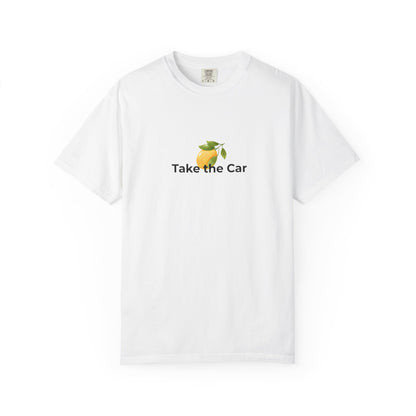 Lemon Tree Car T-Shirt – Vintage Green Graphic Garment-Dyed Tee