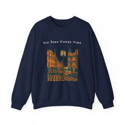 Prague Old Town Sweatshirt  Vintage Czech Republic Crewneck  Travel Souvenir Gift
