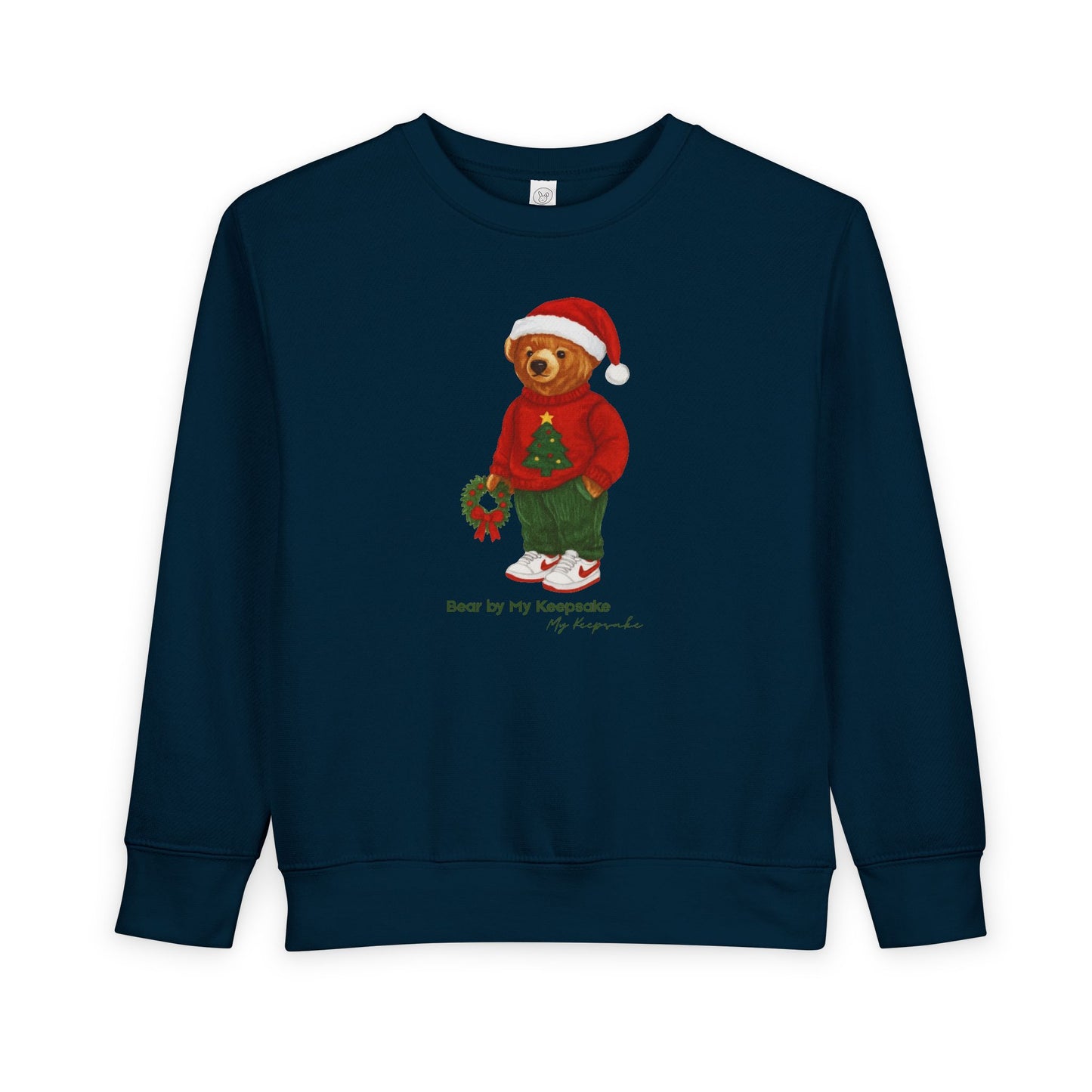 Cozy Christmas Bear Toddler Sweatshirt | Festive Holiday Gift for Kids, Santa Bear Design
