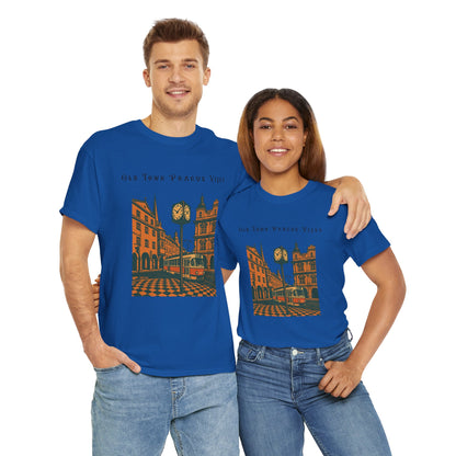 Vintage Prague Old Town Vibes T-Shirt  Travel Lover’s Graphic Tee