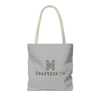 Tote Bag Light grey –  Green Bear by My Keepsake