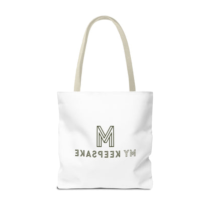 Tote Bag White  – Green Bear by My Keepsake