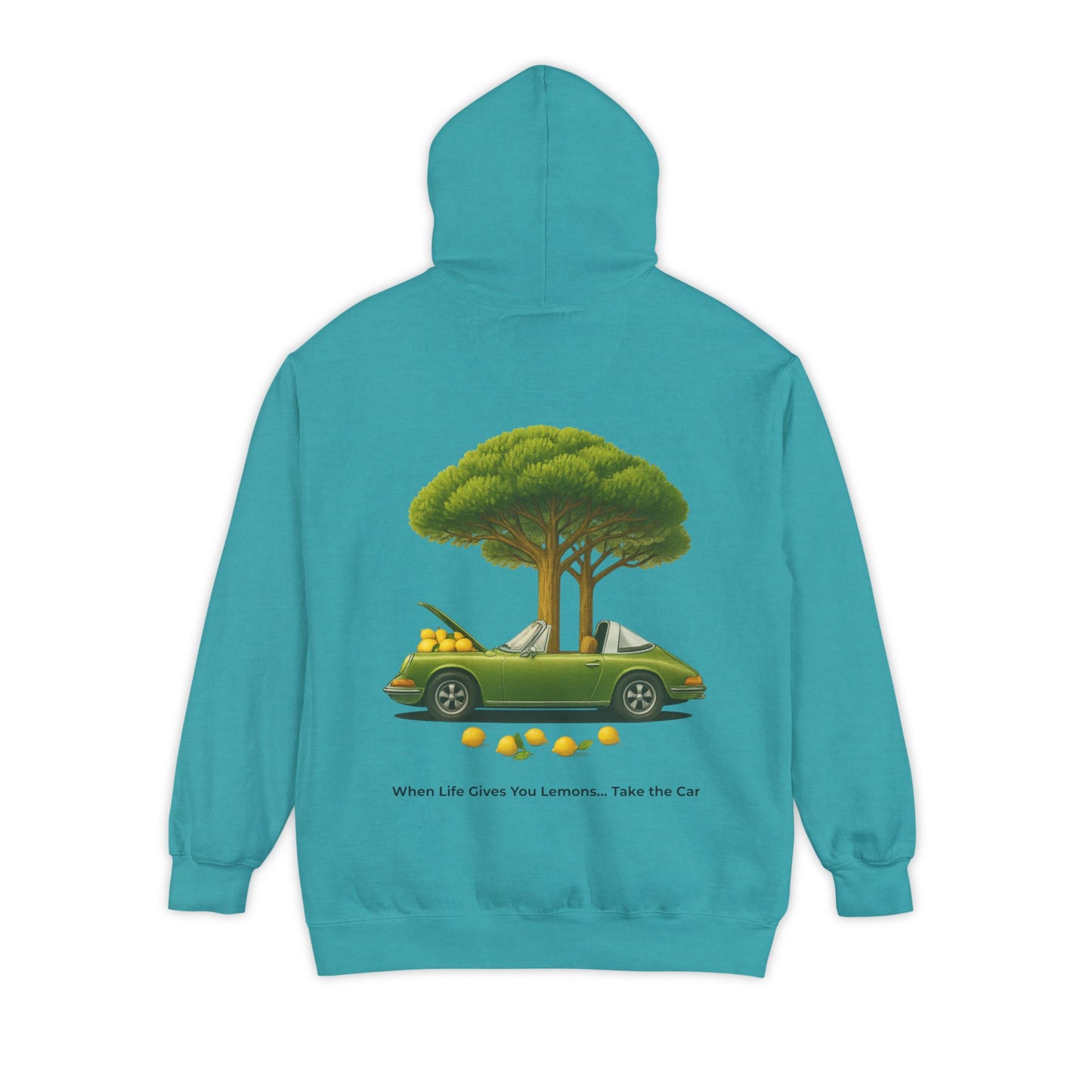 Vintage Car Lemon Tree Graphic Hoodie