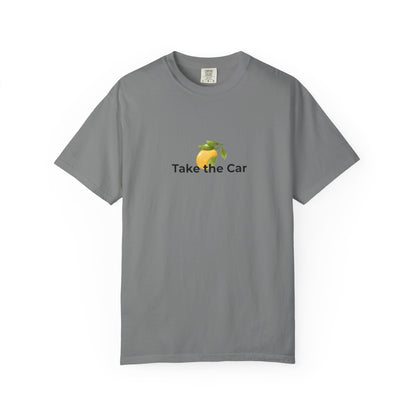 Lemon Tree Car T-Shirt – Vintage Green Graphic Garment-Dyed Tee