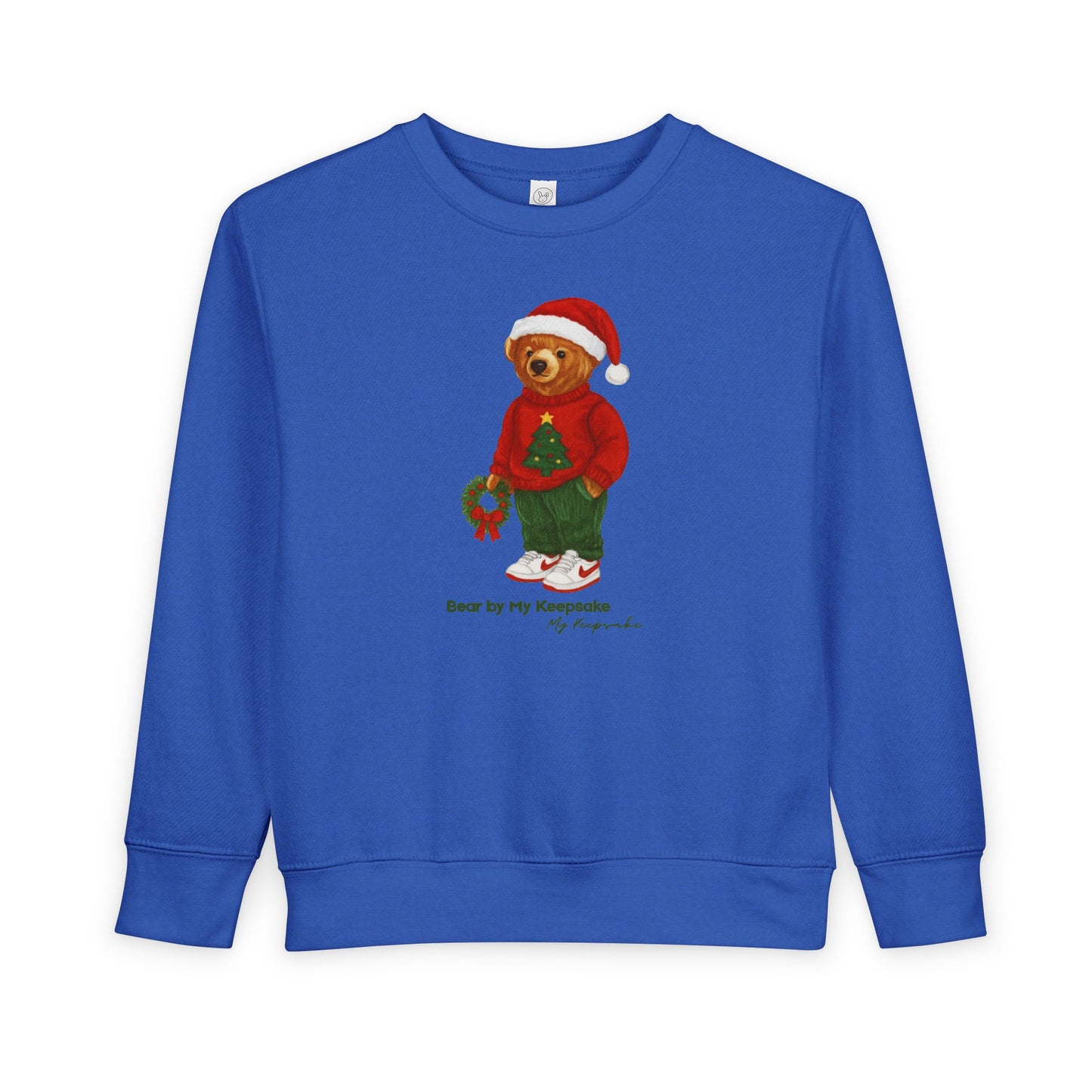 Cozy Christmas Bear Toddler Sweatshirt | Festive Holiday Gift for Kids, Santa Bear Design