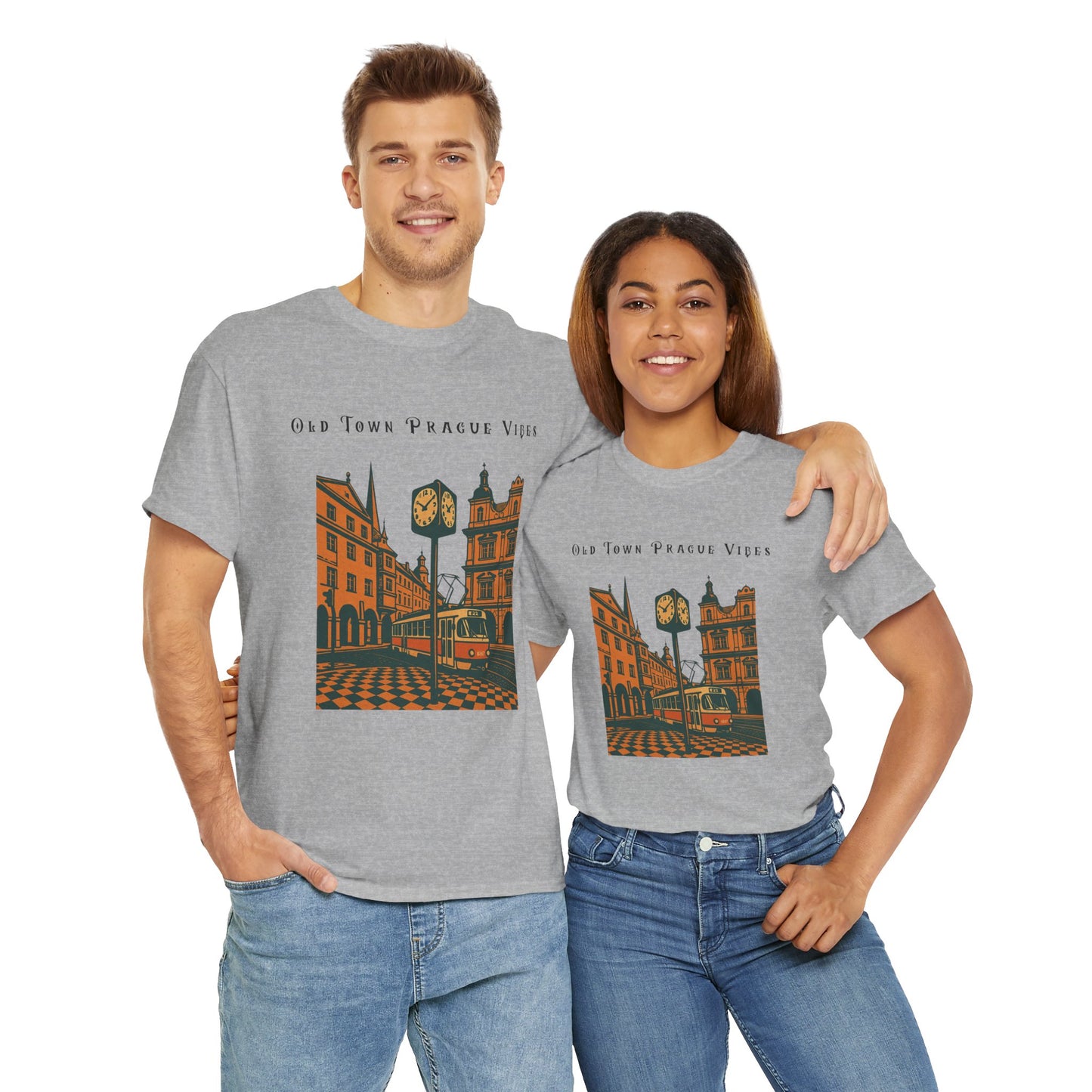 Vintage Prague Old Town Vibes T-Shirt  Travel Lover’s Graphic Tee