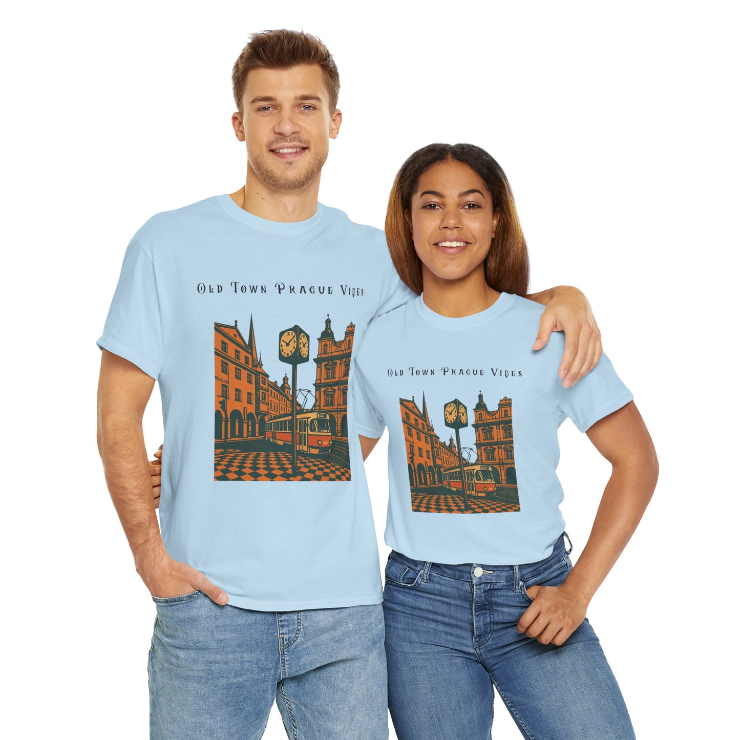 Vintage Prague Old Town Vibes T-Shirt  Travel Lover’s Graphic Tee