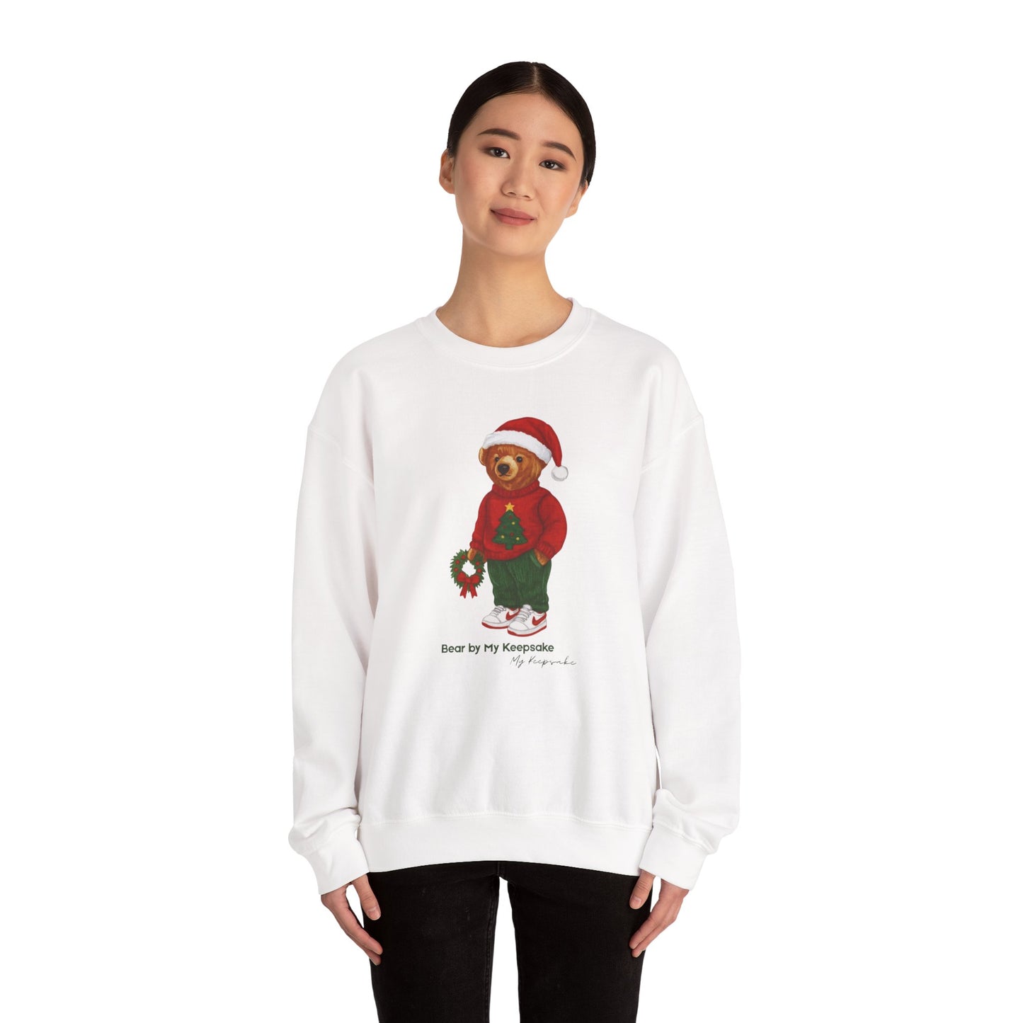 Cozy Christmas Bear Unisex Sweatshirt | Holiday Crewneck by My Keepsake