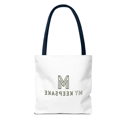 Tote Bag White  – Green Bear by My Keepsake