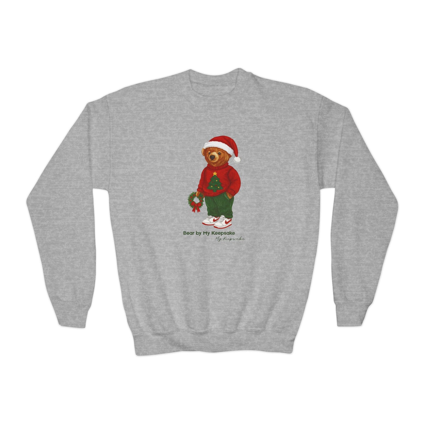 Bear by My Side Christmas Sweatshirt | Festive Youth Crewneck for Kids