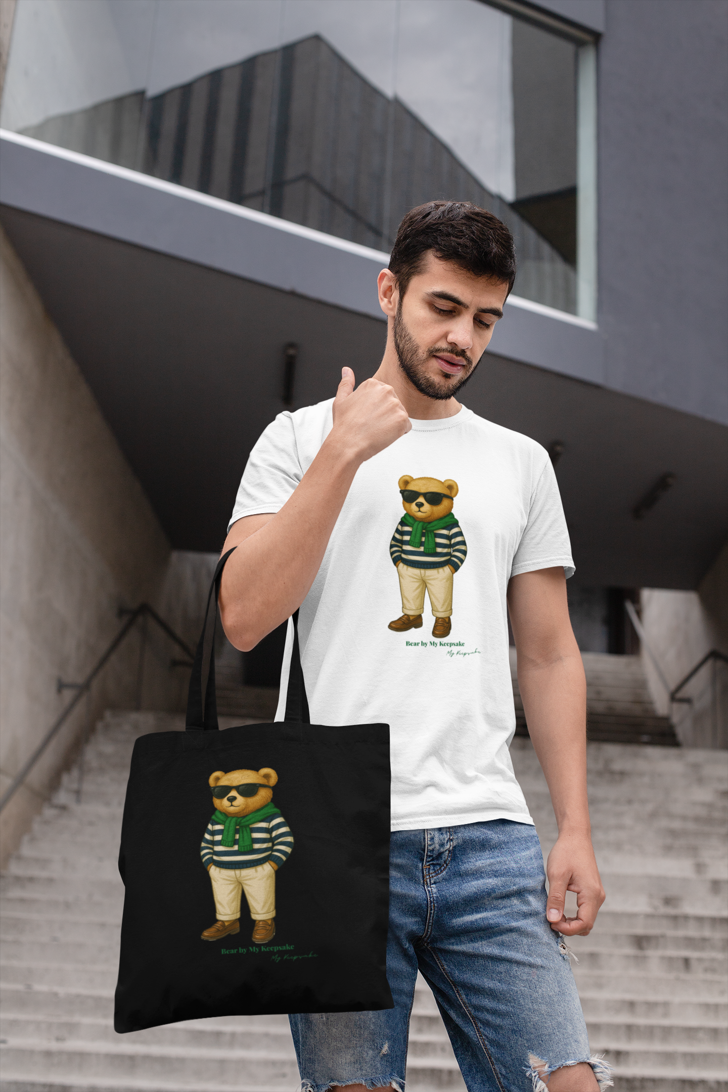 Tote Bag – Green Bear by My Keepsake | Everyday Essential