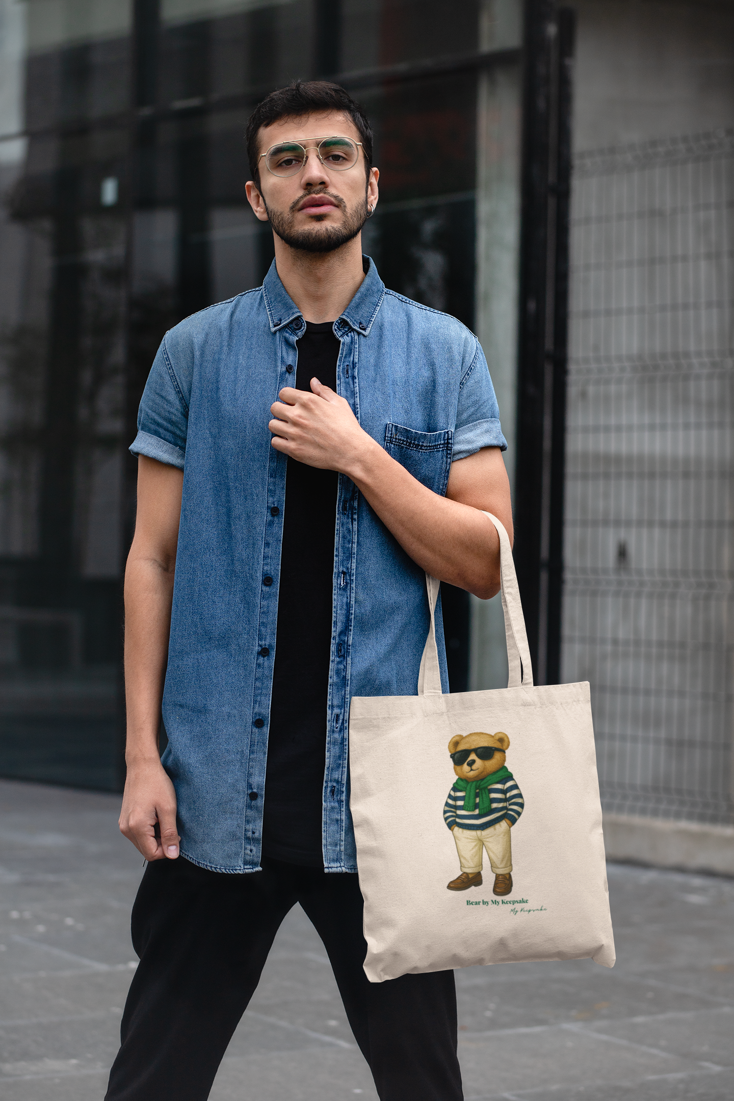 Tote Bag – Green Bear by My Keepsake | Everyday Essential
