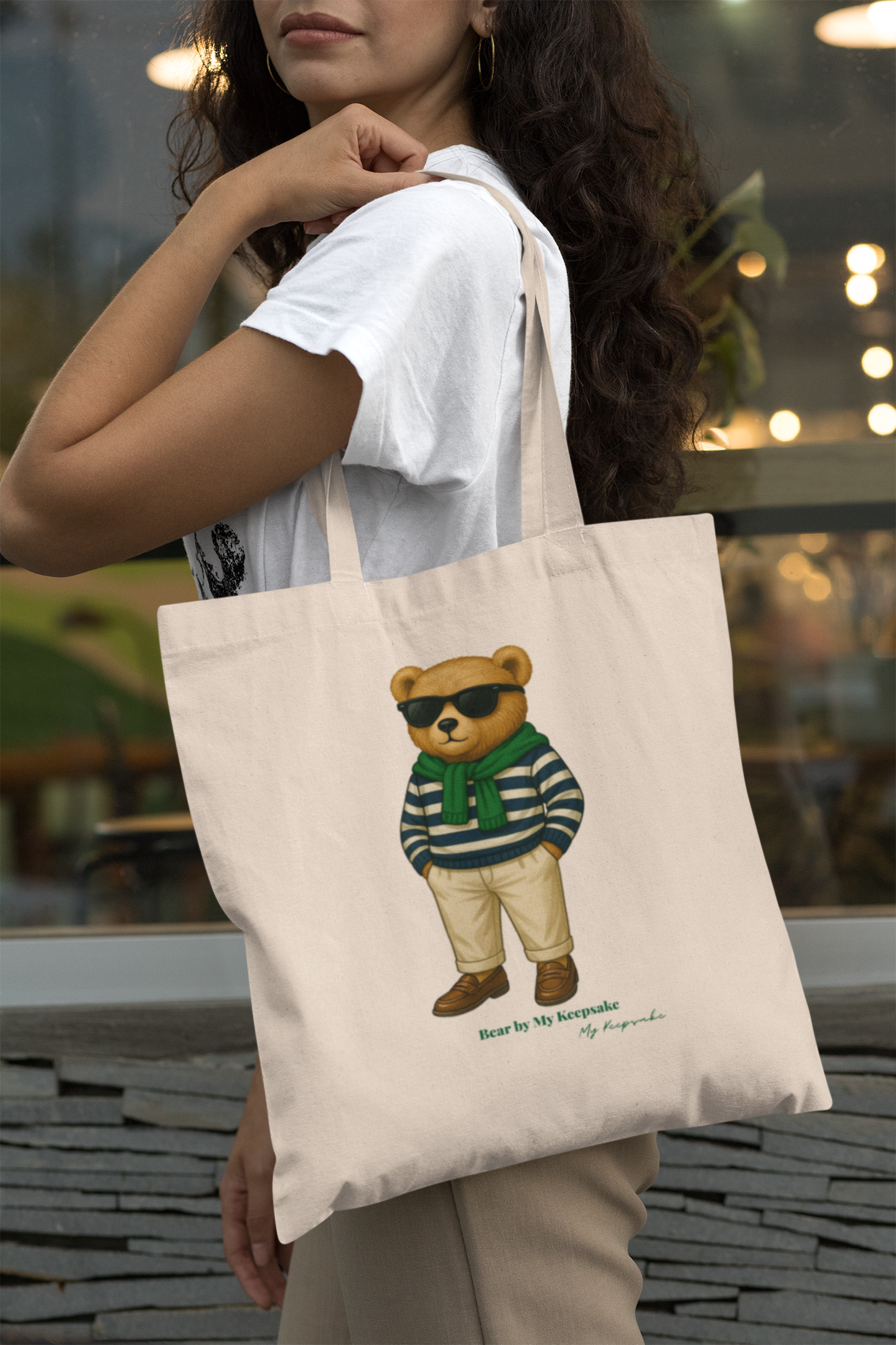 Tote Bag – Green Bear by My Keepsake | Everyday Essential
