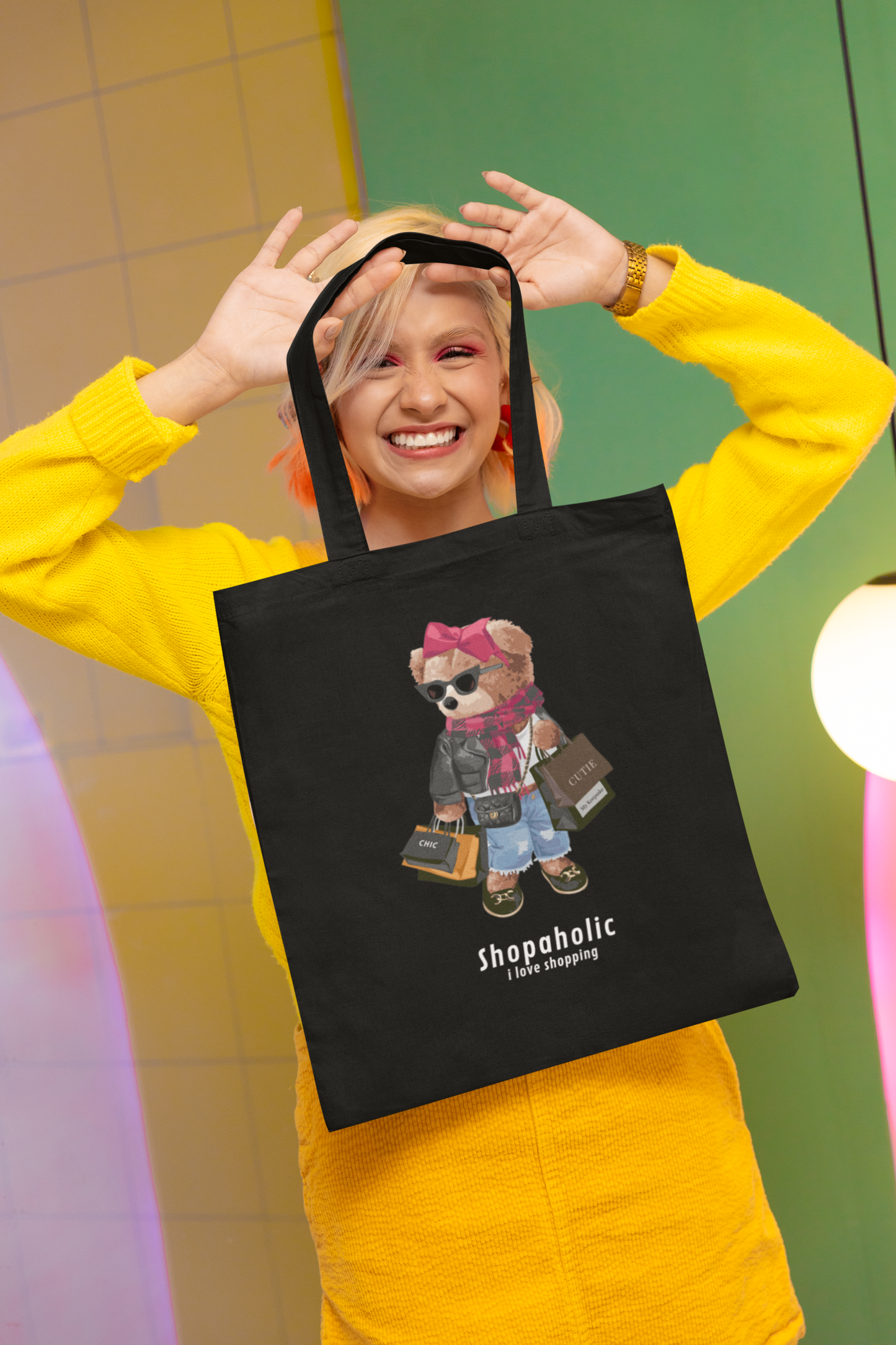 Tote Bag – Shopaholic Bear by My Keepsake