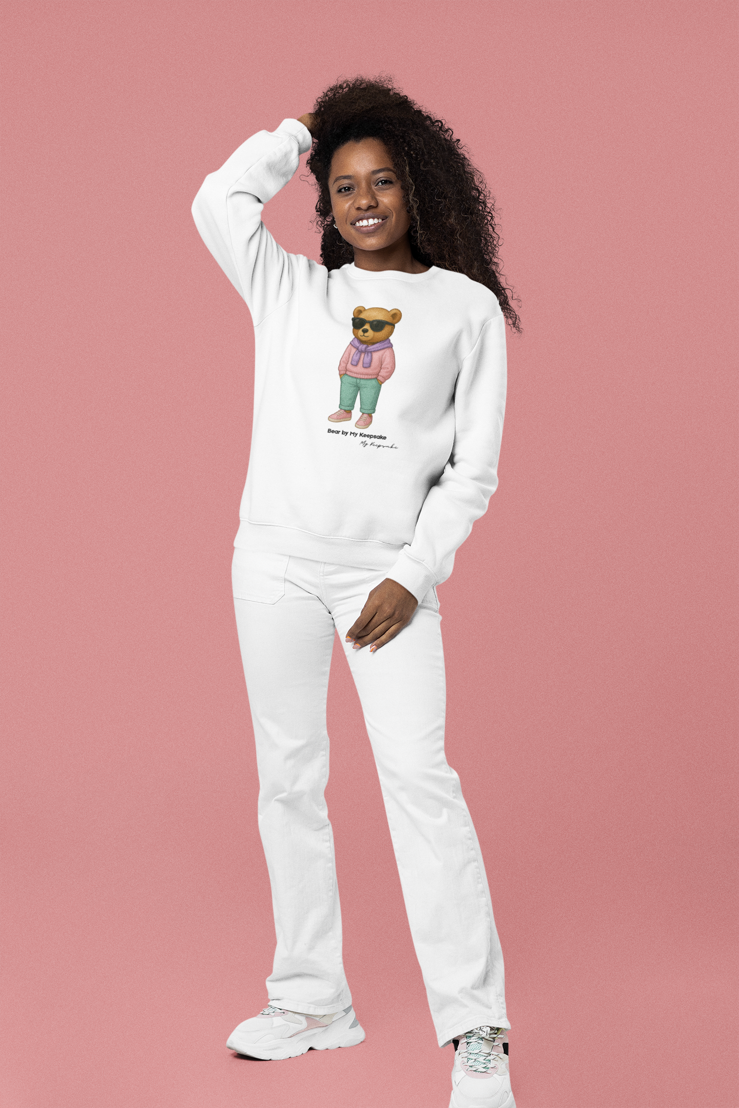 Sweatshirt Bear Streetwear – Pastel Bear Lady by My Keepsake