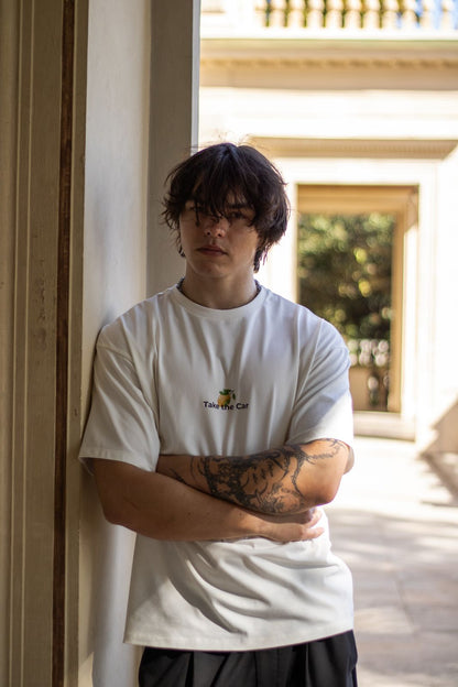 Lemon Tree Car T-Shirt – Vintage Green Graphic Garment-Dyed Tee