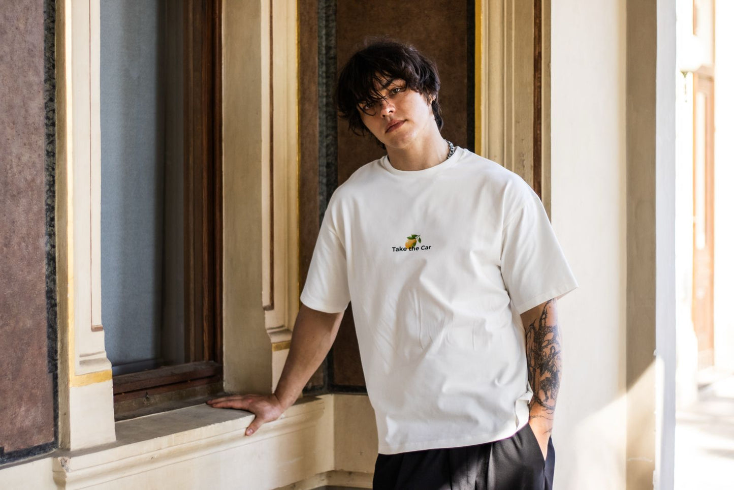 Lemon Tree Car T-Shirt – Vintage Green Graphic Garment-Dyed Tee