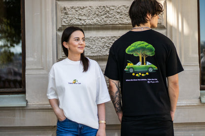 Lemon Tree Car T-Shirt – Vintage Green Graphic Garment-Dyed Tee