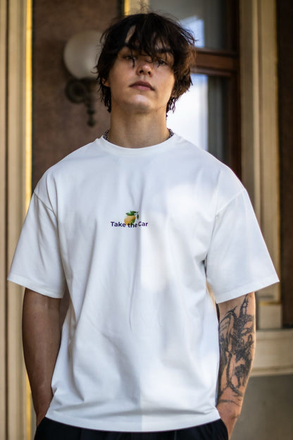 Lemon Tree Car T-Shirt – Vintage Green Graphic Garment-Dyed Tee