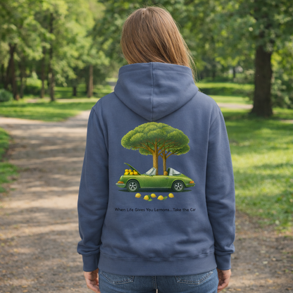 Vintage Car Lemon Tree Graphic Hoodie