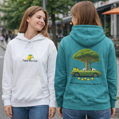 Vintage Car Lemon Tree Graphic Hoodie