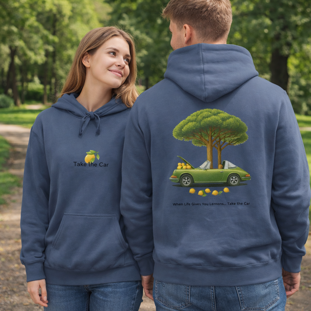 Vintage Car Lemon Tree Graphic Hoodie