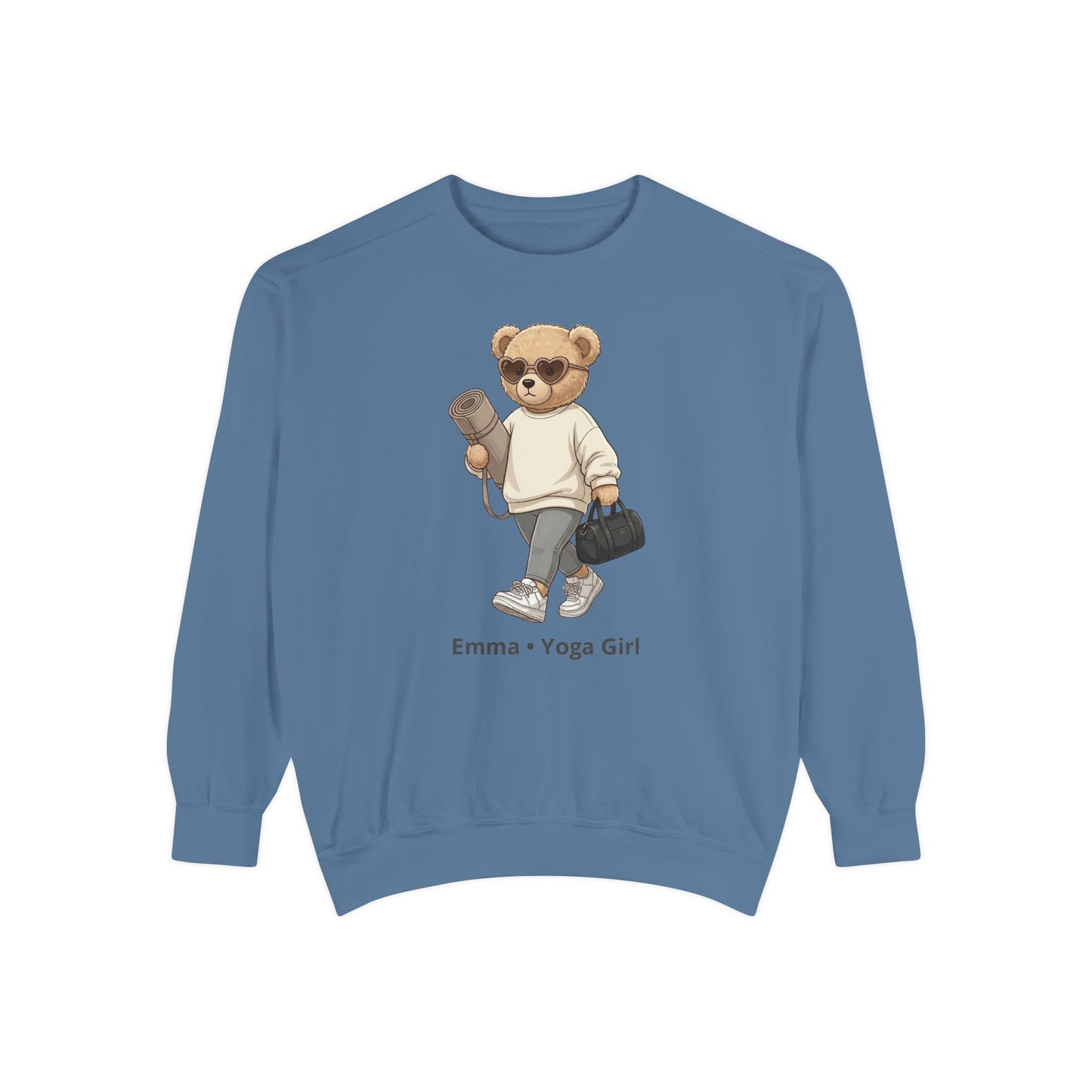 Personalized Yoga Bear Premium Sweatshirt – Custom Name Crewneck