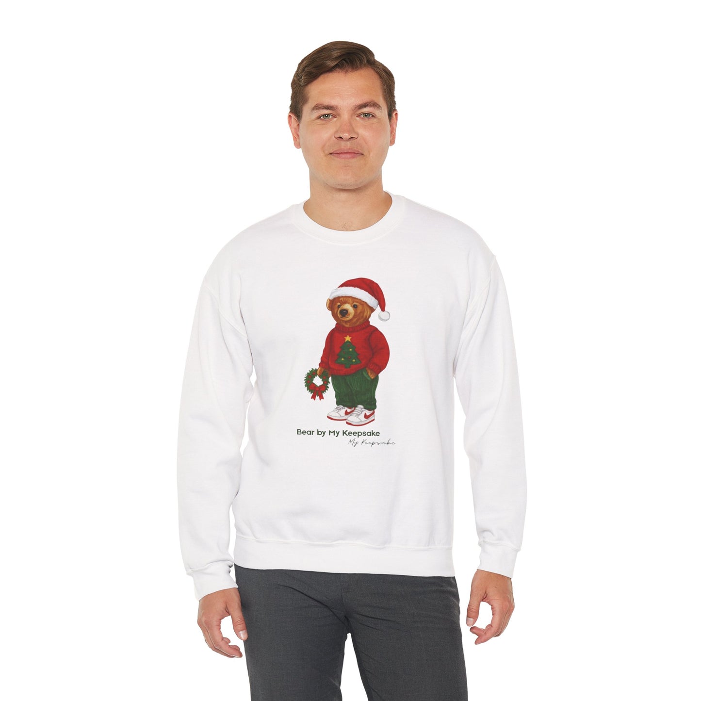 Cozy Christmas Bear Unisex Sweatshirt | Holiday Crewneck by My Keepsake